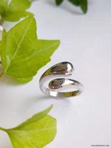 Sterling Silver Chunky Paddle Ring Precious Ring Thumb Ring Adjustable Ring - Picture 1 of 7