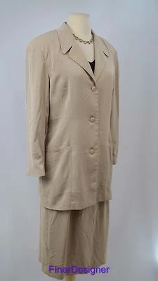 Doncaster Falda Traje Carrera Bronceado 3 Botones Blazer Chaqueta Lápiz Falda 10 NUEVO DE COLECCIÓN Foto 1 de 4