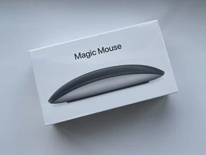 Genuine Official Apple Magic Mouse BLACK Multi-Touch Surface A1657 NEW - Picture 1 of 8