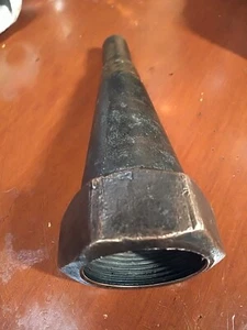 Vintage Brass 7" Tall x 2 1/2" Dia Primitive Firehouse Nozzle 1 3/4" Thread Dia - Picture 1 of 8