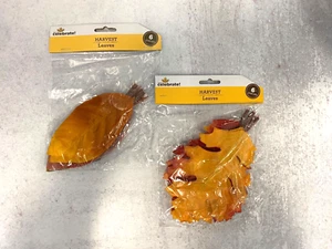 12 (2 Packungen à 6) Herbst Herbst Ernte Streu Eichenblatt Deko Erntedank - Bild 1 von 1