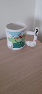 Vintage 3D Novelty Golf Ball Mug with Golf Club Handle - Picture 1 of 6