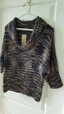 American Rag multi color cowl neck 3/4 sleeve sweater.  NWT - Image 1 of 4