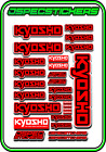 KYOSHO RC RACING CUSTOM STICKERS A5 MINI Z 1/8 BUGGY CAR 1/10 DRONE RED BLACK 