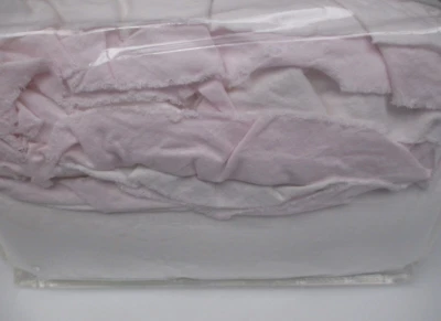 Simply Shabby Chic White/Pink Linen/Cotton Raw Edge Ruffled Comforter Set - Twin - Image 1 of 4