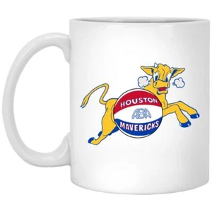 Houston Mavericks Mug 11 oz. Glossy Ceramic | ABA Basketball Team - Picture 1 of 8