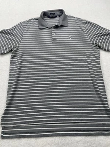 Polo Golf Ralph Lauren Shirt Mens Large Striped Performance Gray Logo - Picture 1 of 10