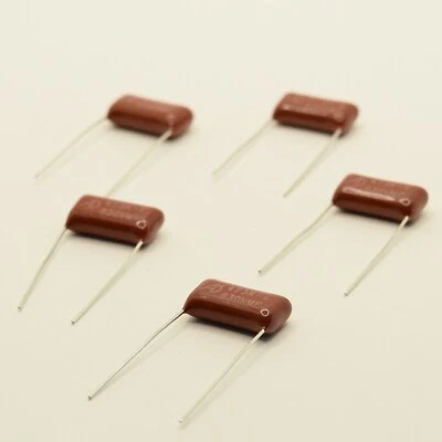 Juego de 5 condensadores de película de polipropileno Cinnamon Drop .047uF Foto 1 de 4