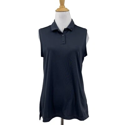 Camiseta sin mangas Nike para mujer M mediana azul gris golf sin mangas Dri Fit polo absorbente Foto 1 de 4