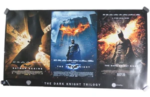 AMC Poster Batman Begins The Dark Knight Rises Bale Nolan Trilogy 21.5x39" - Picture 1 of 5