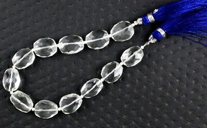 12 Pieces Natural Crystal Quartz Gemstone Smooth Nuggets Beads 9x13-10x14 MM - Picture 1 of 5