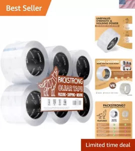 ASTM and SGS Certified Industrial Grade Packing Tape - 3" x 2.5 mil - 6 Rolls - Picture 1 of 11