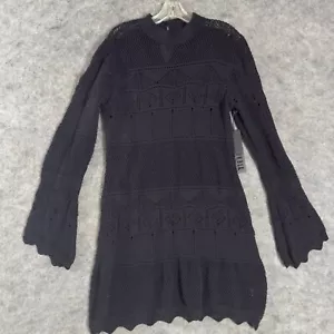 Disturbia Entice Pointelle Knit Dress Size XL Black Whimsygoth READ - Picture 1 of 9