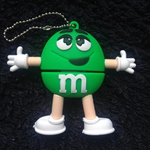 1 Green M&M Character, Novelty 16GB USB Pen Drive, USB Flash Drive Memory Stick - Picture 1 of 4