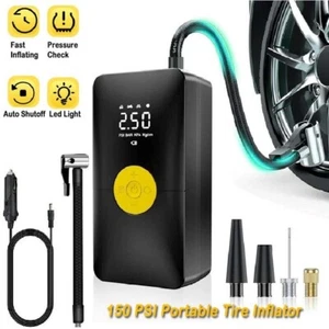 Tire Inflator Car Air Pump Compressor Electric Portable Auto 12V DC Volt 150 PSI - Picture 1 of 14