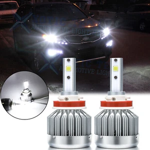 Pair H11 COB LED Headlight Kit White 6000K Bulbs for KIA Sorento 2016-2018 2019 - Picture 1 of 12
