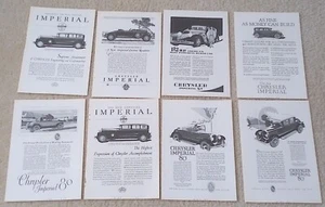 Vintage Chrysler Imperial Advertisements  Lot of 8 - Picture 1 of 1