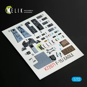 Calcomanías 3D interiores F-15J Eagle para kit modelo PLATZ escala 1:72 KeliK K72071 - Imagen 1 de 5