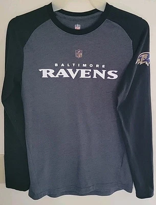 Camisa manga longa Baltimore Ravens NFL masculina média 10/12 AFC North Maryland - Imagem 1 de 4