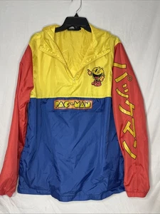 Cortavientos Pac-Man 1/4 Cremallera De Colección Para Hombre L Gamer Gráfico Japonés - Imagen 1 de 10