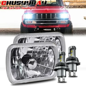 S+ 5x7" 7x6" LED Headlights Hi-Lo DRL For Toyota Pickup 1982-1995 Truck 4Runner - Picture 1 of 18