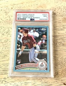 2011 Topps Update #US47 Paul Goldschmidt Wal-Mart Blue Border RC PSA 9 Rookie!! - Bild 1 von 3
