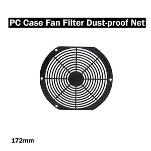 Nowy 172mm PC Obudowa komputera Wentylator Upadek Sito Filtr przeciwpyłowy Czarny - Zdjęcie 1 z 6