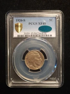 1926-S 5c Buffalo Nickel PCGS XF45 CAC - Picture 1 of 4