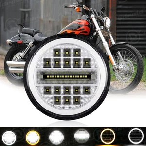 NEW 5-3/4" 5.75" inch LED Projector Headlight Hi/Lo Beam for Motorcycle Motor - Picture 1 of 24