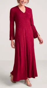 Maxi Vestido Soft Surroundings Gypset Jacquard Talla S - Imagen 1 de 9