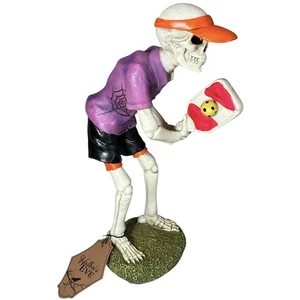 PICKLEBALL Skeleton Statue Halloween Decor 11”x5.5” Hallows Eve Collection - Picture 1 of 10