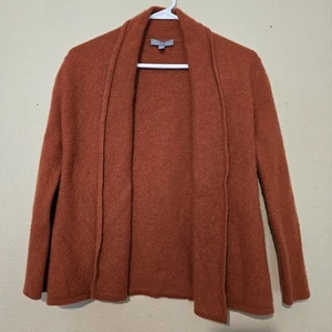 Cardigan Neiman Marcus The Cashmere Collection 100% Cashmere Arancione Bruciato Tg M - Foto 1 di 6