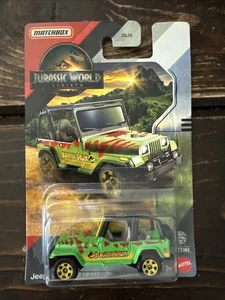 Matchbox Jurassic World Rebirth Jeep Wrangler #18 Green - Picture 1 of 2
