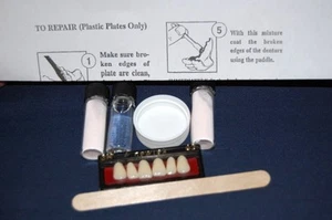  False Teeth Repair!  Denture Repair Kit w/ 6 Front Denture Teeth Included!  - Picture 1 of 1