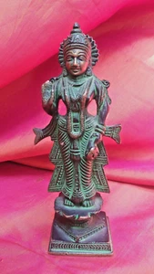 Goddess Lakshmi Statue Shiva Antique Bronze Handmade Laxmi India Hindu Deity A - Picture 1 of 8