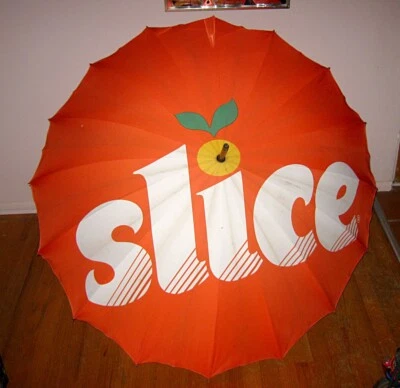 Paraguas grande vintage de soda naranja de los años 80 Foto 1 de 4