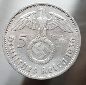 5 Reichsmark 1936 E - Alemania Tercer Reich KM#94 moneda de plata con esvástica -#R764 - Imagen 1 de 4