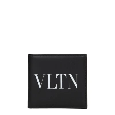 Cartera de cuero negra Valentino Garavani VLTN para hombre Foto 1 de 2