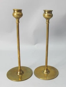 Original Pair of American Arts & Crafts ROBERT RIDDLE JARVIE Delta Candlesticks - Picture 1 of 9