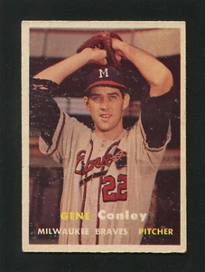 #28 GENE CONLEY, Braves - 1957 Topps: EX, Good Centering, Gloss, Color 171742e - Picture 1 of 3