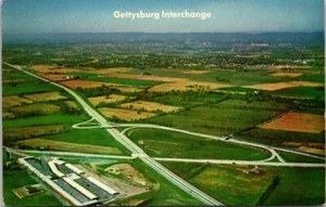 Postcard Gettysburg Interchange Aerial View Unposted - Picture 1 of 2