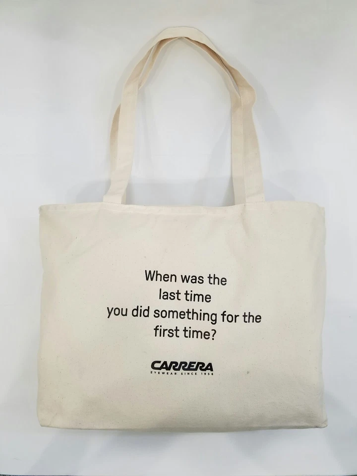 BOLSO DE MANO CARRERA "EYE WEAR DESDE 1956" BEIGE LONA  Foto 1 de 4