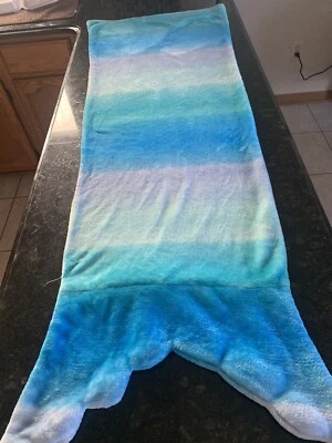 Manta polar cola de sirena niños jóvenes azul ombre Foto 1 de 4