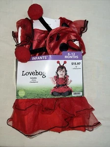 Infant Baby Girl Ladybug Love bug Halloween Costume 6-12 Months New - Picture 1 of 5