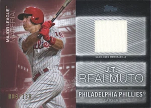 2020 Topps Series 1 J.T. REALMUTO MAJOR LEAGUE MATERIAL BLACK 4/199 PHILLIES - Picture 1 of 1