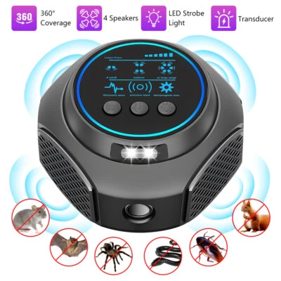 4-in-1 Ultrasonic Rodent Repellent Pest Repeller Mouse Blocker Rat Deterrent US - Image 1 of 4