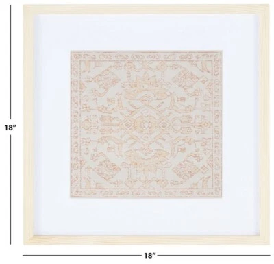 Safavieh STENQUIST 18x18 FRAMED TEXTILE, Reduced Price 2172756378 WLA1011A - Image 1 of 4