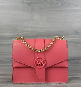 Bolso de mano convertible Michael Kors de cuero pequeño Greenwich (rosa claro) - Imagen 1 de 9