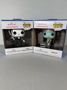 FUNKO POP The Nightmare Before Christmas Jack and Sally Hallmark Ornaments - Picture 1 of 1