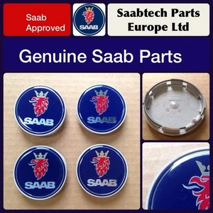 Saab 9-3 9-5 900 9000 alloy wheel cap x 4 12775052 - Picture 1 of 1